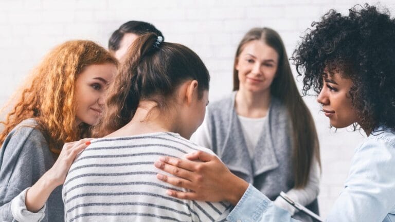Women meet for group therapy for betrayal trauma at The Finding Place